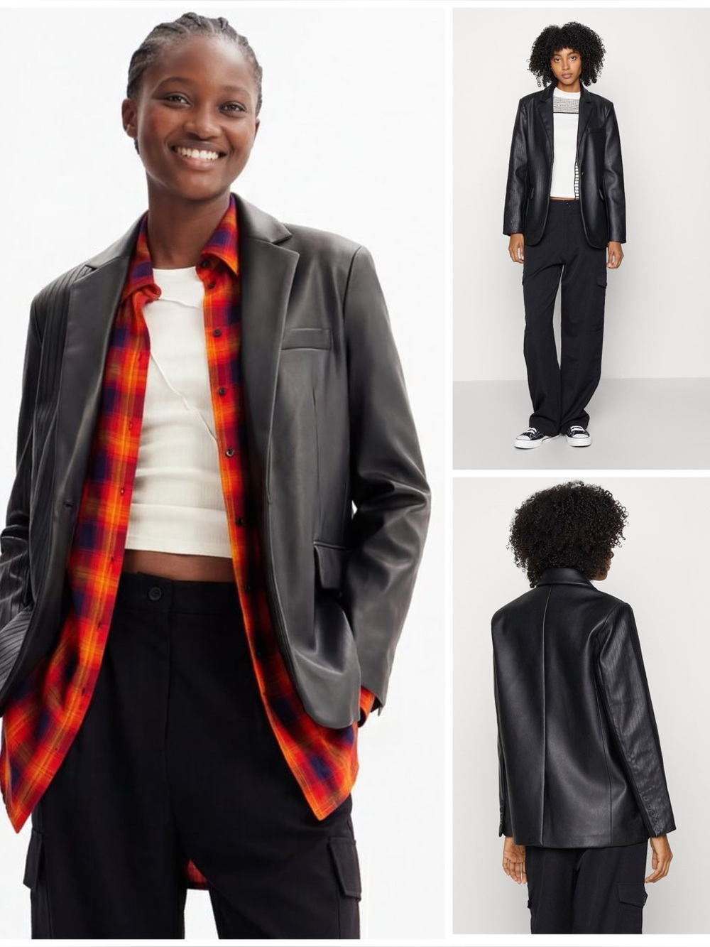 Desigual ~ Faux LEATHER BLAZER